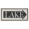 Stupell Industries Distressed Lake Arrow Sign Framed Floater Canvas Wall Art